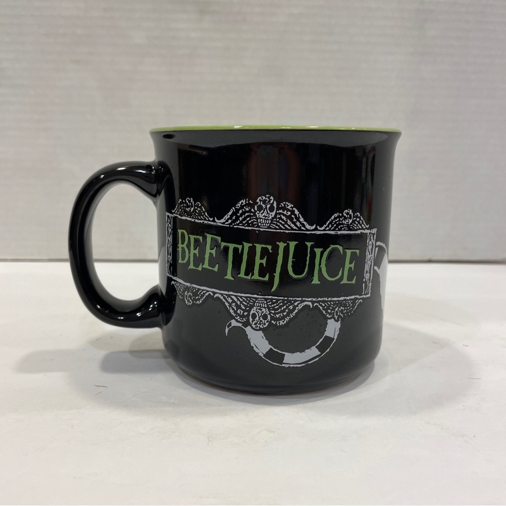 Beetlejuice Black 20 Oz. Coffee Mug Cup NWT